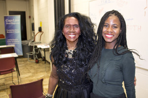 Juanita Bratcher, Editor and Publisher, Copyline Magazine and Ashley L. Thompson, Operations Manager, Junior Achievement