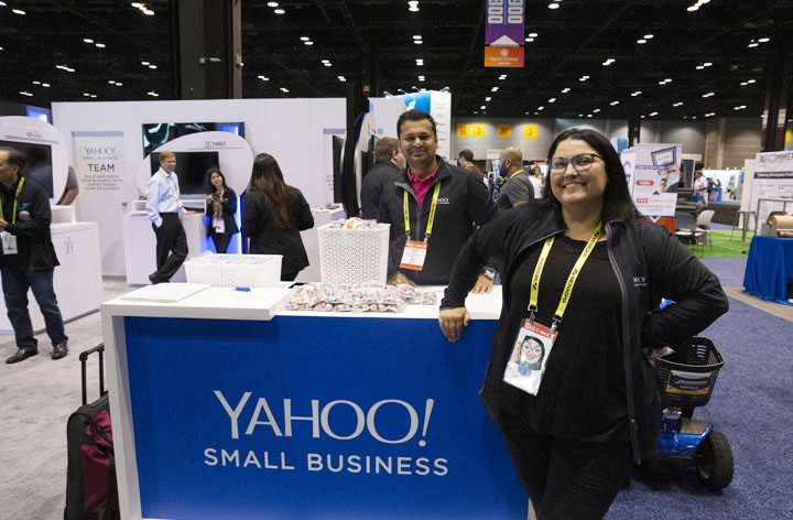 yahoo reps at yahoo booth