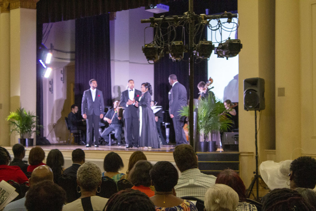 Tenors on the stage at the South Shore Country Club